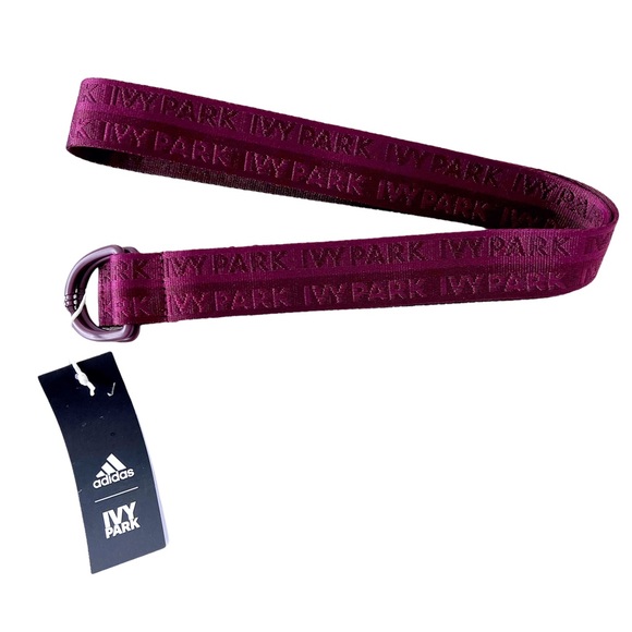 Adidas X IVY PARK Logo Belt Maroon Amazon Red - Picture 1 of 7